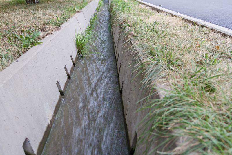 Finished Ditch with Proper Grading